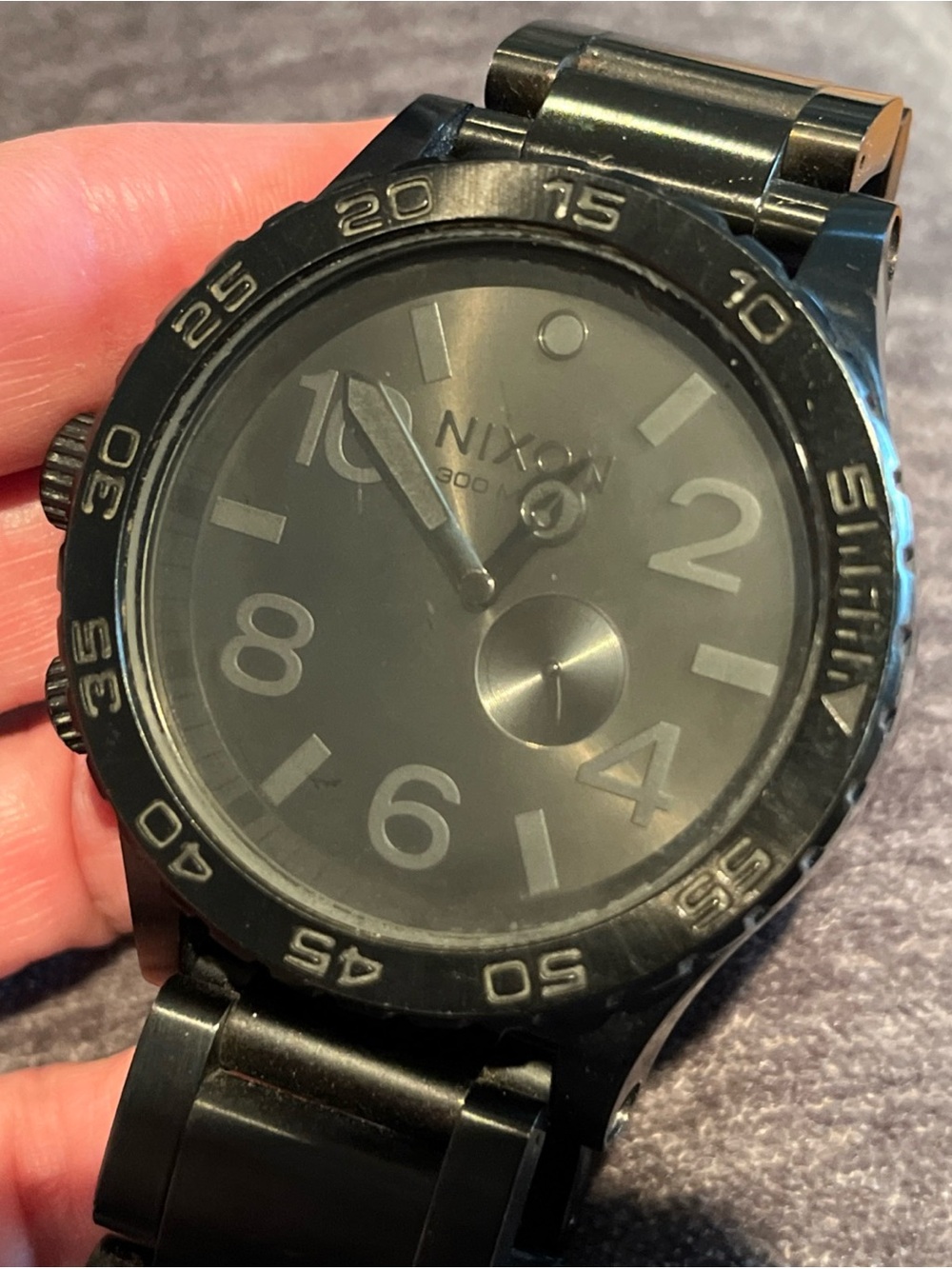 Nixon Black 31-50 Stainless Steel Dive-Watch